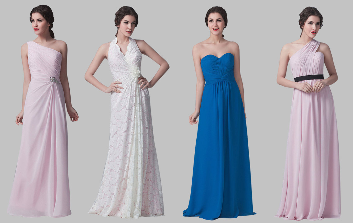 classic floor length bridesmaid dresses