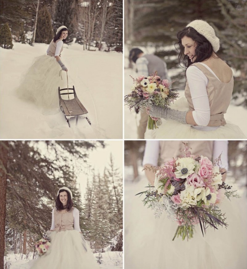 winter wedding dress with knitted waistcoat winter wedding dress with knitted waistcoat