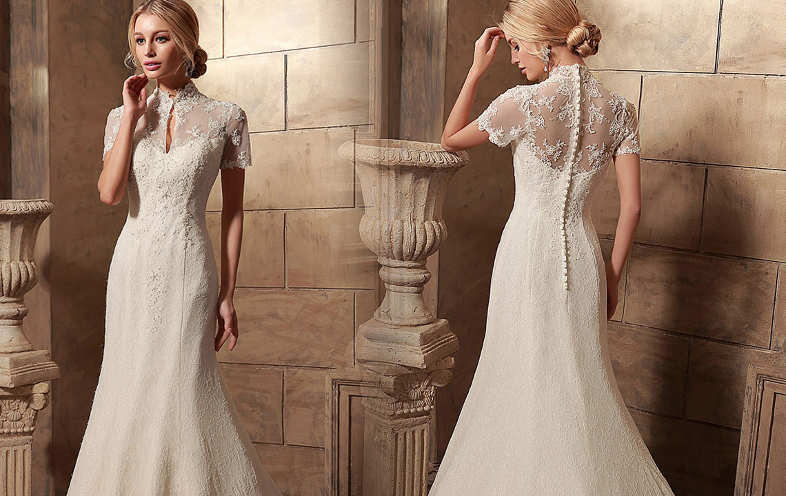 vintage inspired delicate wedding dresses