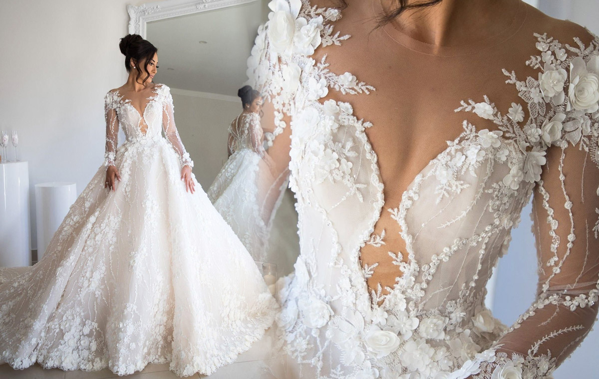 luxurious beaded wedding dresses and bridal gowns