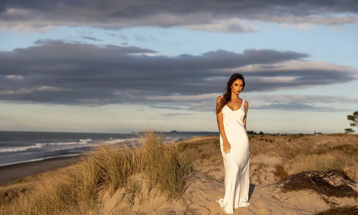 crepe satin wedding dress