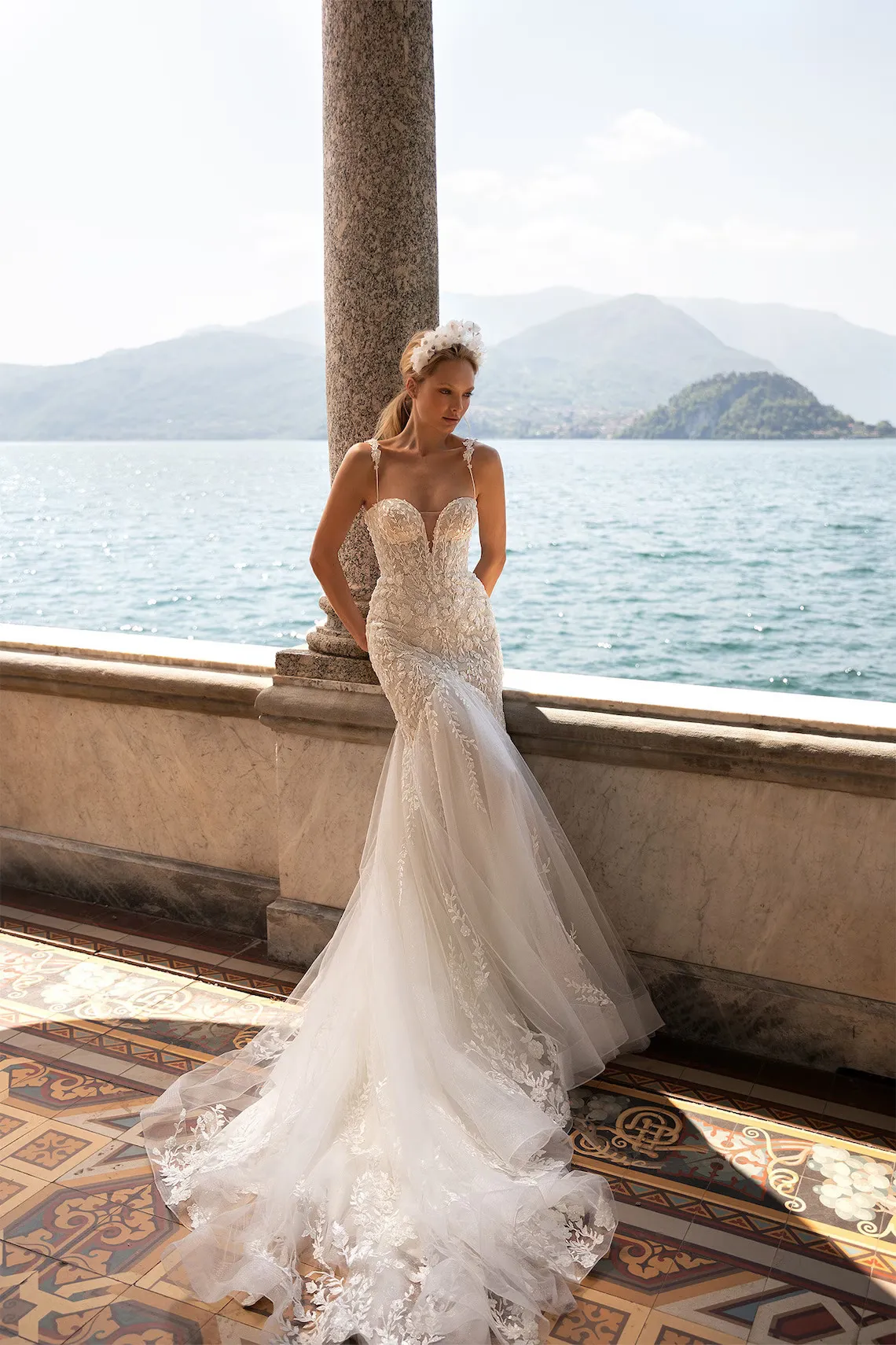 romantic lace and tulle mermaid wedding dress romantic lace and tulle mermaid wedding dress