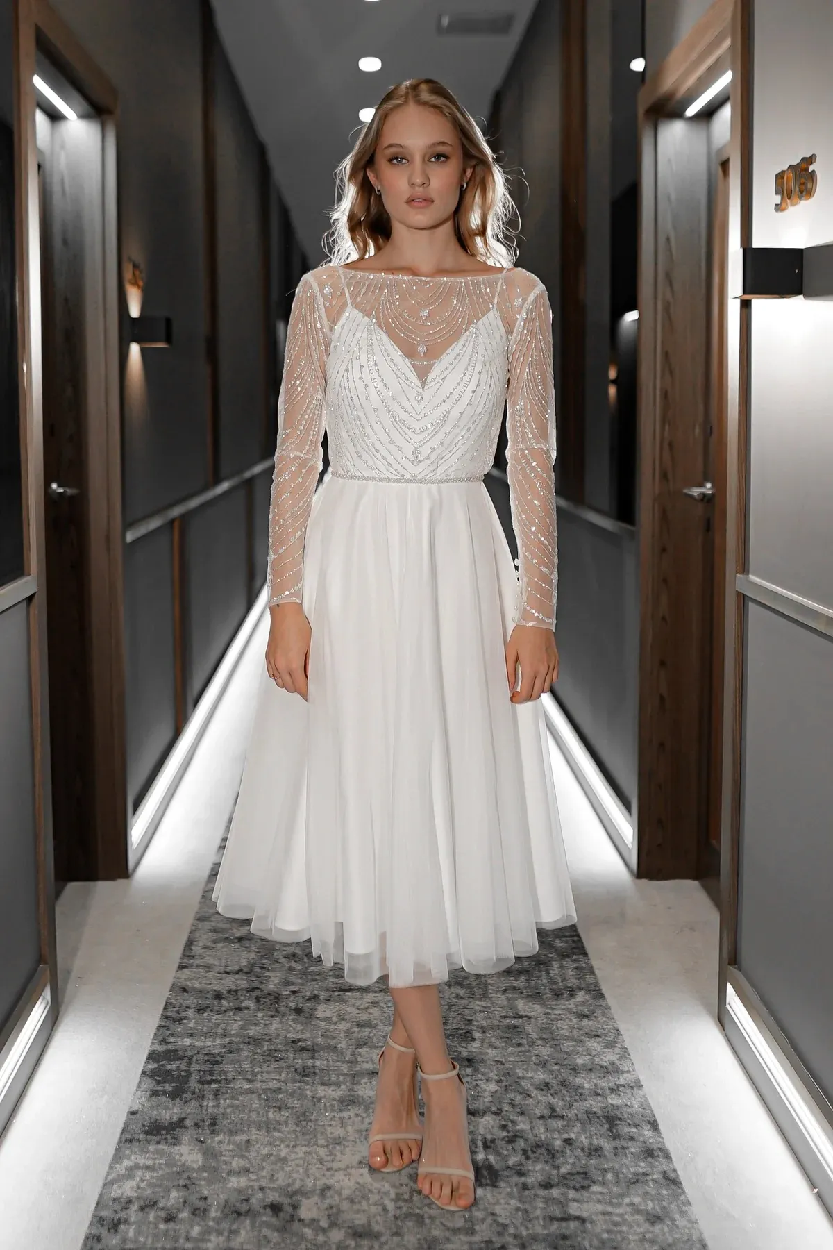 sparkly sequin long sleeve tea length dress sparkly sequin long sleeve tea length dress