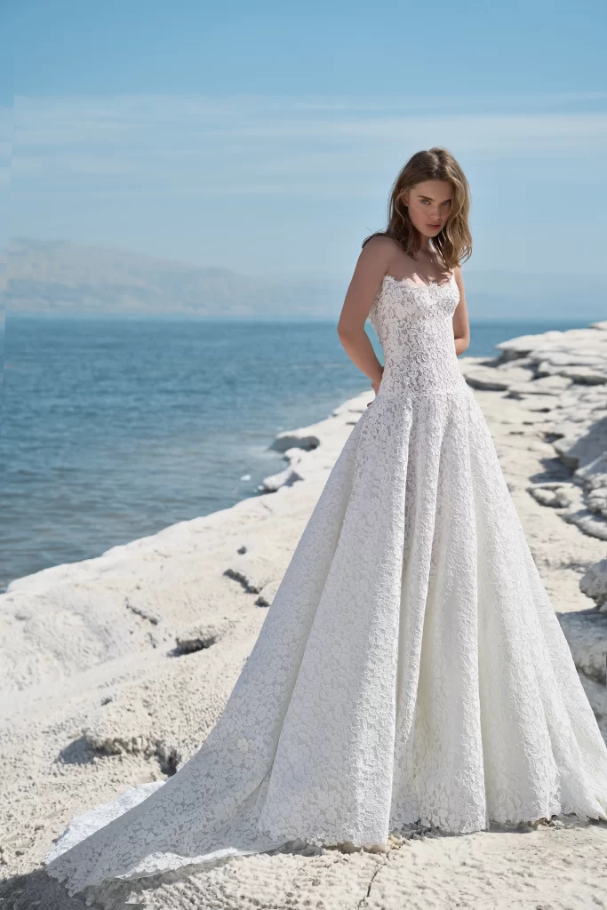 dropped waist ivory lace beach wedding dress dropped waist ivory lace beach wedding dress