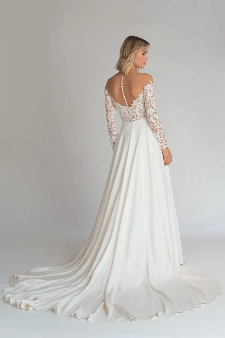illusion back long sleeve wedding gown illusion back long sleeve wedding gown