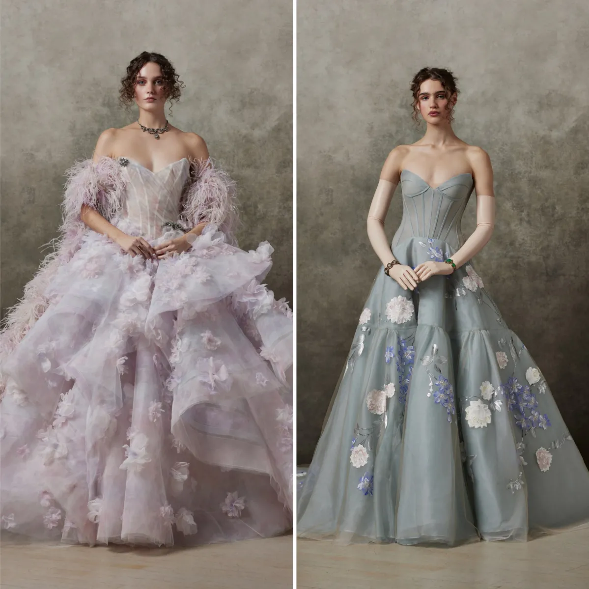 colorful ball gown wedding dresses