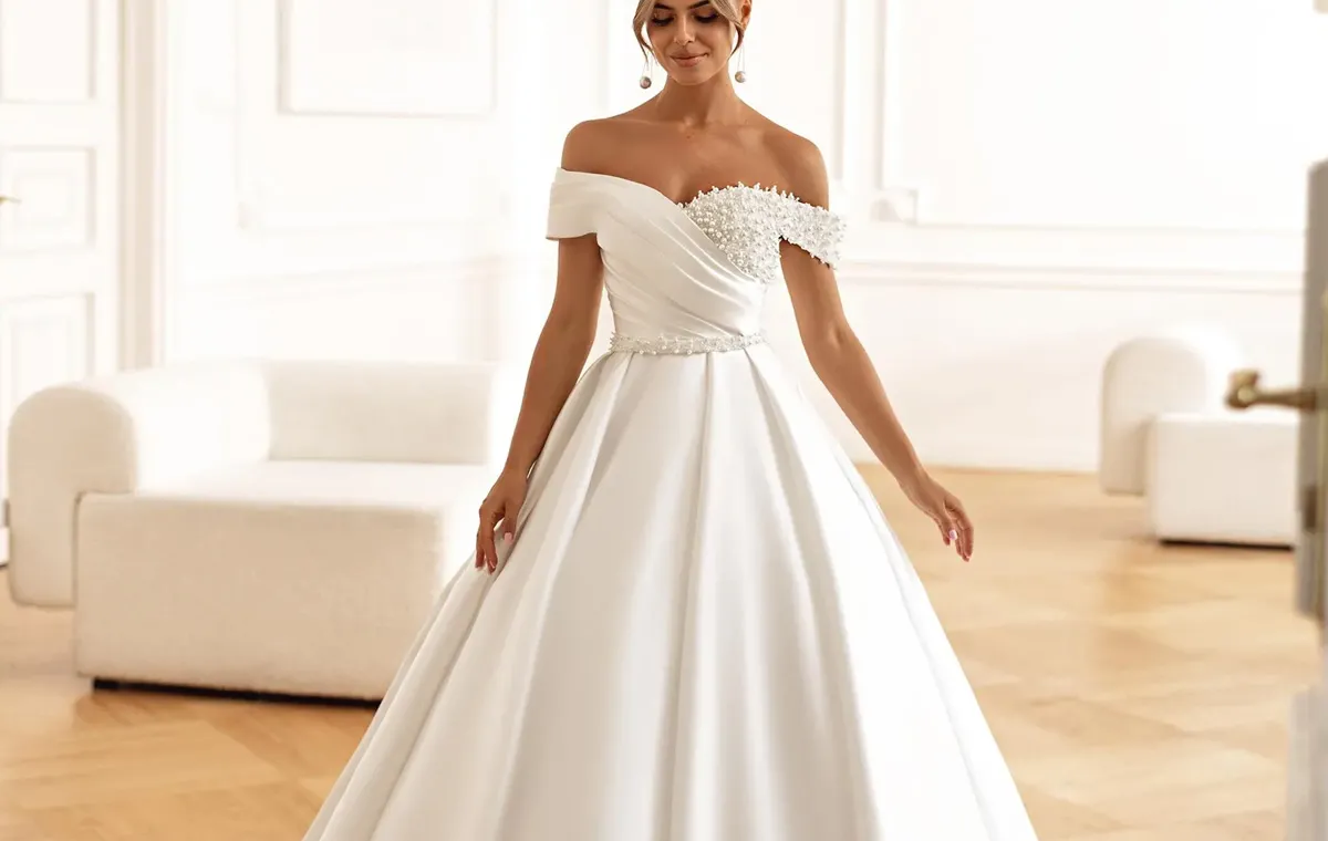 strapless open back dress Lace Ball Gown Wedding Dresses Puffy Tulle Princess Bride Dress
