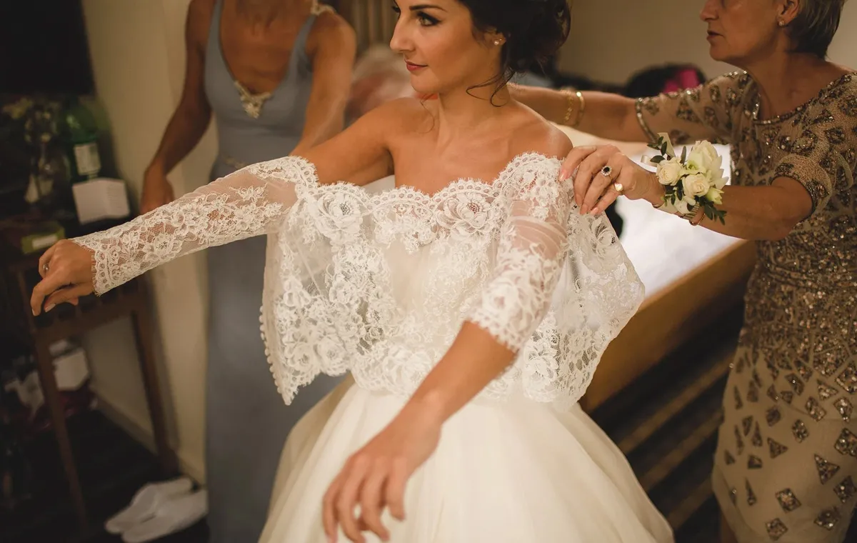 Wedding Dresses with Jackets, Bolero Jacket Bridal Gowns - VQ