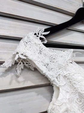 off the shoulder lace dress