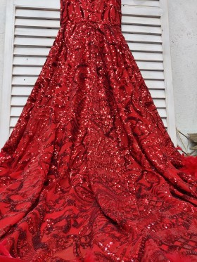 sparkling red sequins