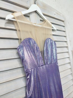 shiny purple stretchy fabric prom dress shiny purple stretchy fabric prom dress