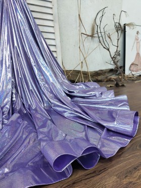 shiny purple stretchy long train prom dress