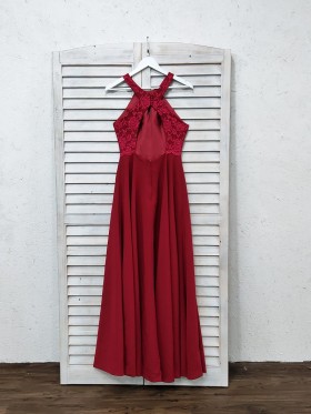 burgundy lace and spandex A line long bridesmaid dress burgundy lace and spandex A line long bridesmaid dress