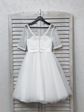 retro style tea length bridal gown retro style tea length bridal gown