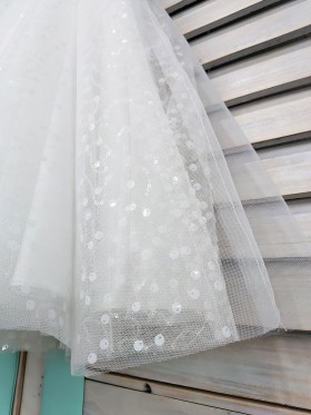 sequinned ivory tulle skirt sequinned ivory tulle skirt