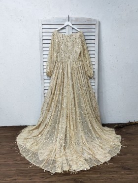 bedazzled gold sequin plus size prom dress