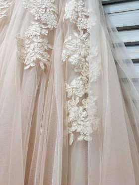 lace appliqued tulle skirt lace appliqued tulle skirt