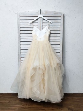 tulle prom gown
