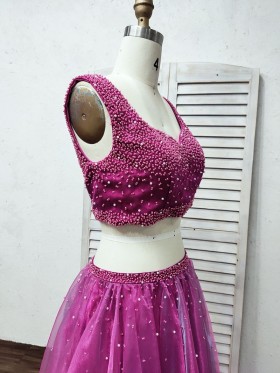 pearled orchid dress