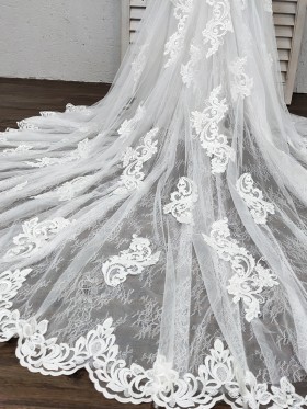 delicate lace tulle long train delicate lace tulle long train