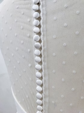 buttons back bridal dress