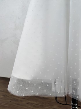 polka dot tulle bridal dress