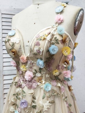 romantic 3D flowers dress romantic 3D flowers dress