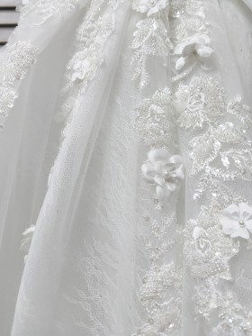 sequinned and pearled flowers
