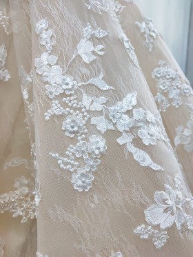 pearled floral lace appliques pearled floral lace appliques