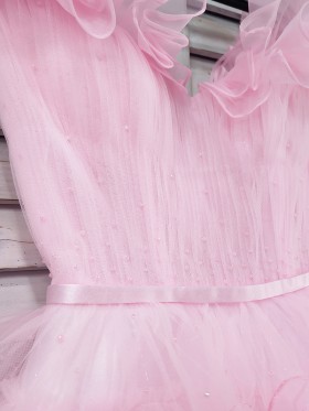 pearled princess pink dress