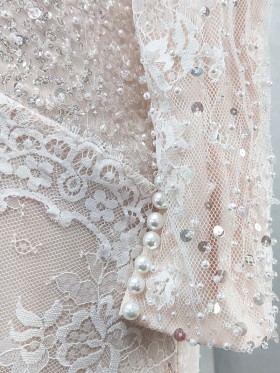 pearls embellished long sleeves