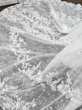 flower lace Cathedral train