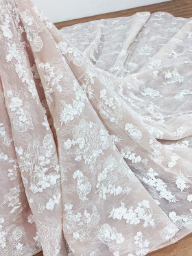 lace appliqued blush wedding gown lace appliqued blush wedding gown
