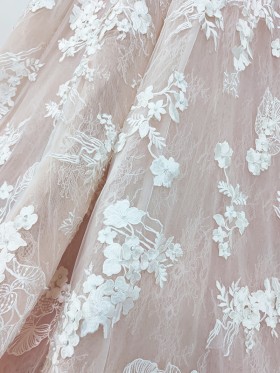 white floral lace applques