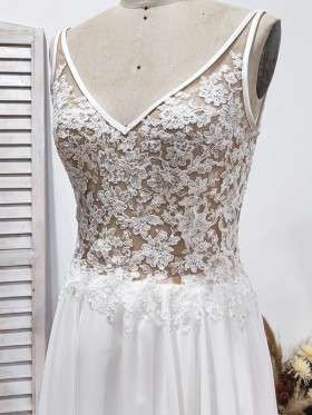 nude lining bodice with lace overlay