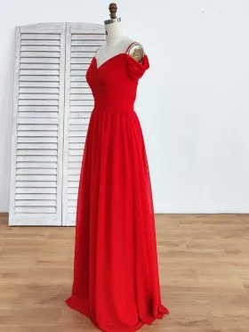 floor length A line pleated chiffon bridesmaid dress floor length A line pleated chiffon bridesmaid dress