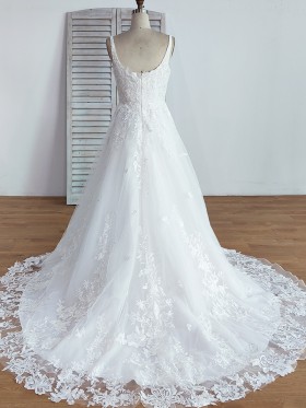 floral lace wedding gown