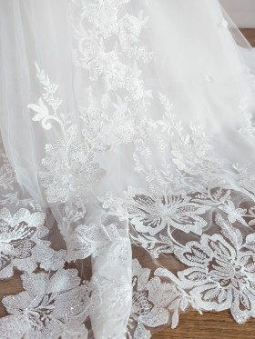 sequinned floral lace sequinned floral lace