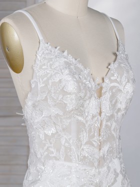 ivory sequinned lace illusion wedding dress ivory sequinned lace illusion wedding dress