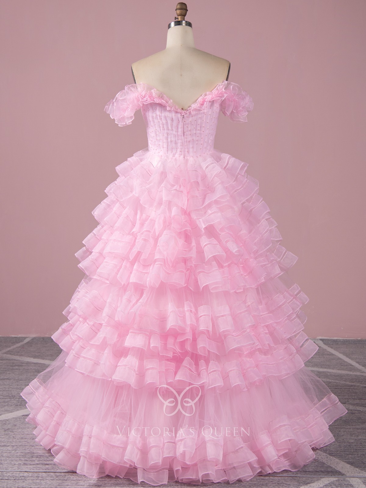 Princess Hot Pink Tulle Tiered Long Dress – Dreamdressy