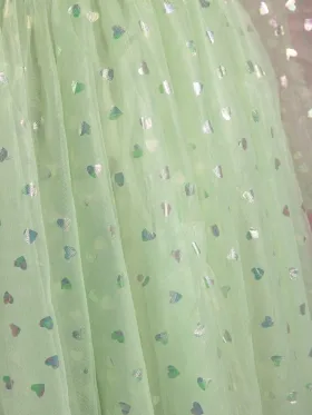 heart shape mint dress