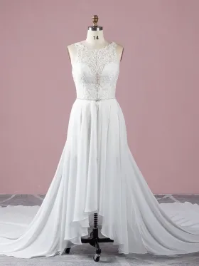 flirty lace and chiffon two piece bridal dress flirty lace and chiffon two piece bridal dress