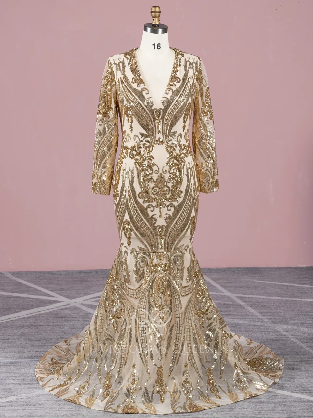 abstractly geometric unique sequin African American prom dress