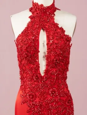 beaded lace appliqued keyhole bodice beaded lace appliqued keyhole bodice