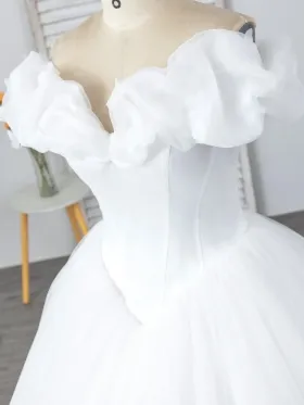 ruffled white organza wedding gown ruffled white organza wedding gown