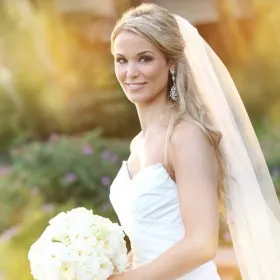 spring wedding single tier veil simply hand cut chapel length veil