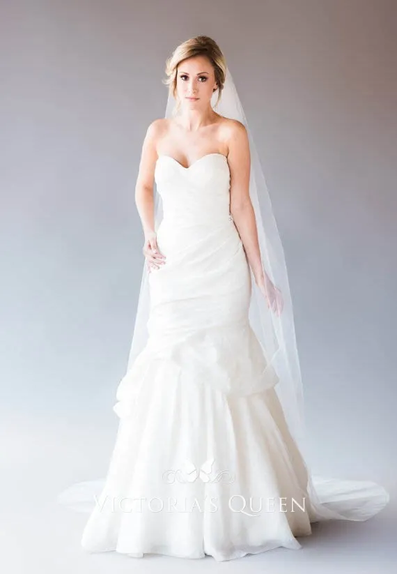 wedding single tier veil unfinished edge wedding single tier veil unfinished edge