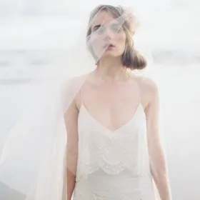 single tier drop veil beach chapel length summer wedding veil