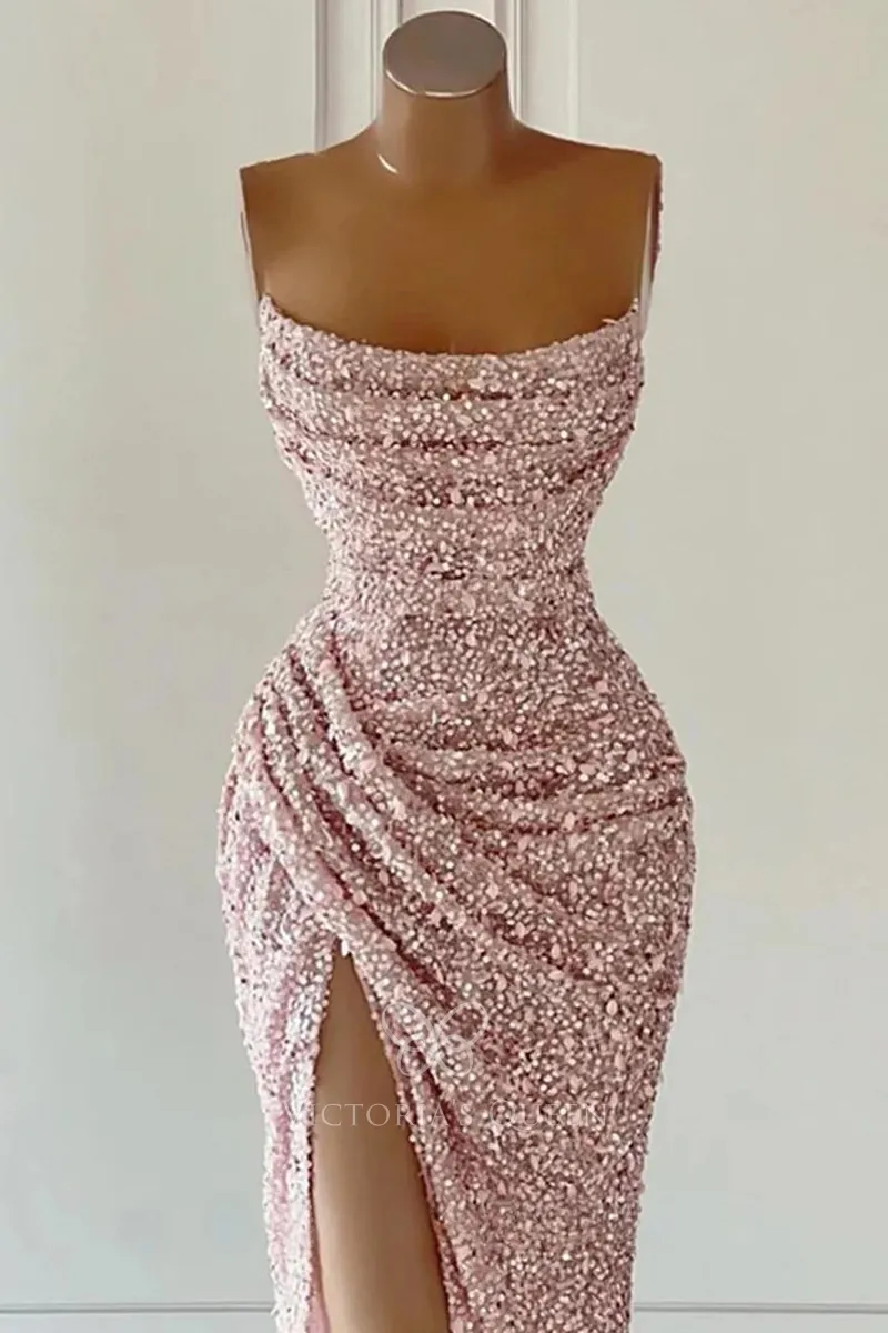 pink sequin ruched body hugging prom gown pink sequin ruched body hugging prom gown