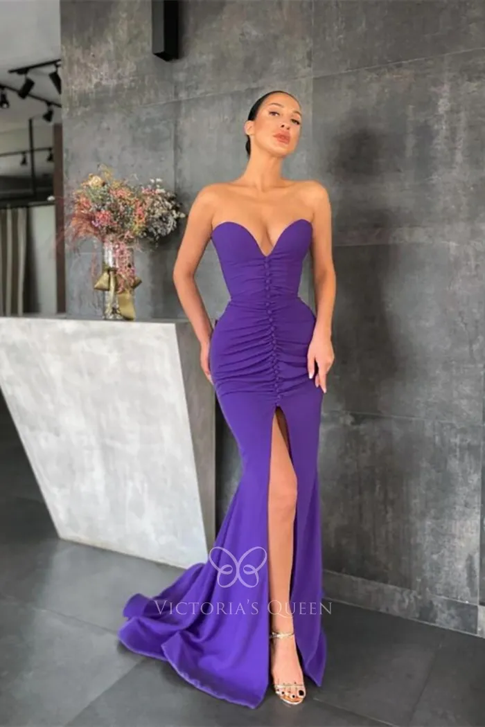 strapless slim fit purple prom dress strapless slim fit purple prom dress